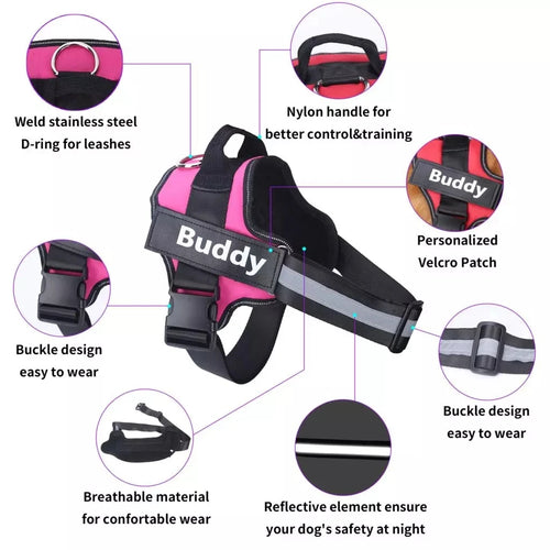 Adjustable Dog Harness — No-Pull Breathable & Reflective