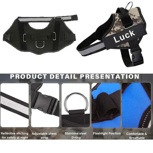The ID Harness — Personalized Reflective Dog Harness