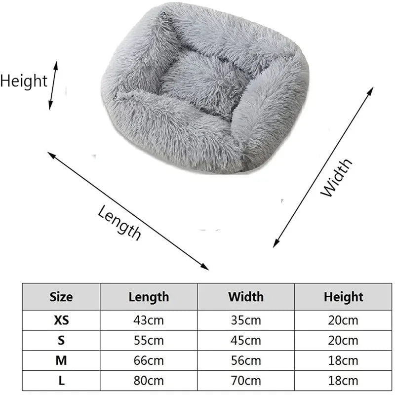 Plush Pet Bed for Cats & Dogs — Ultra-Soft Washable
