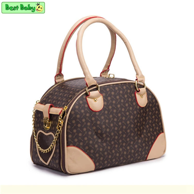 Luxury Pet Travel Tote Bag — Chic Dog & Cat Carrier