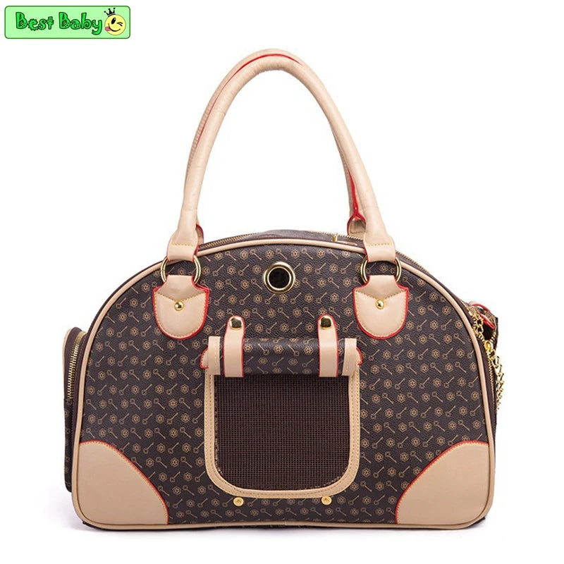 Luxury Pet Travel Tote Bag — Chic Dog & Cat Carrier