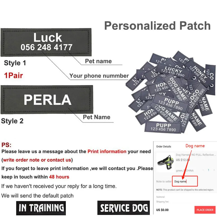 The ID Harness — Personalized Reflective Dog Harness