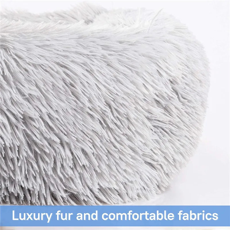 Plush Pet Bed for Cats & Dogs — Ultra-Soft Washable