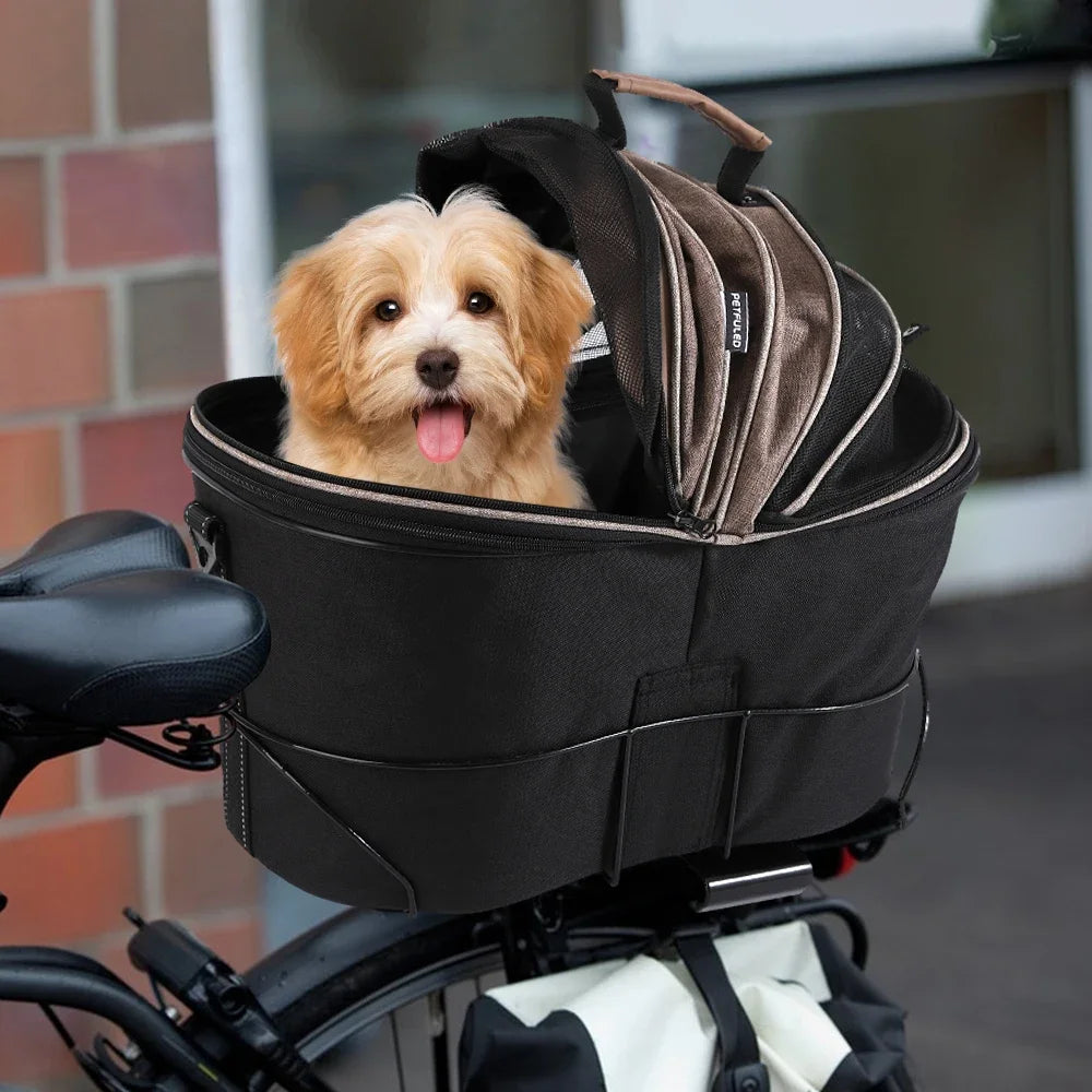 Bike Basket for Dogs & Cats — Secure Padded Carrier