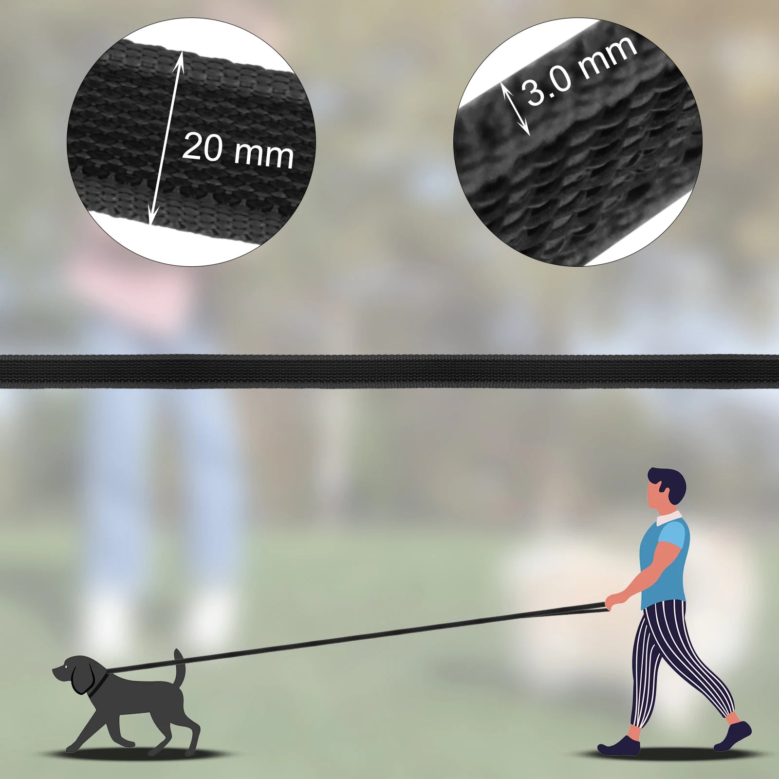1.5M Retractable Dog Leash — Durable & Lightweight