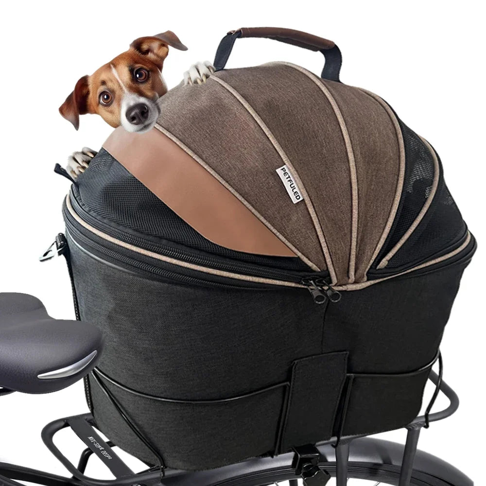 Bike Basket for Dogs & Cats — Secure Padded Carrier