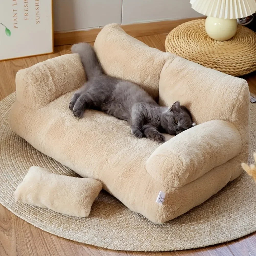 Plush Pet Bed for Cats & Dogs — Ultra-Soft Washable