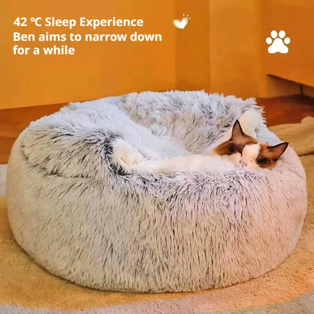 Plush Pet Bed for Cats & Dogs — Ultra-Soft Washable