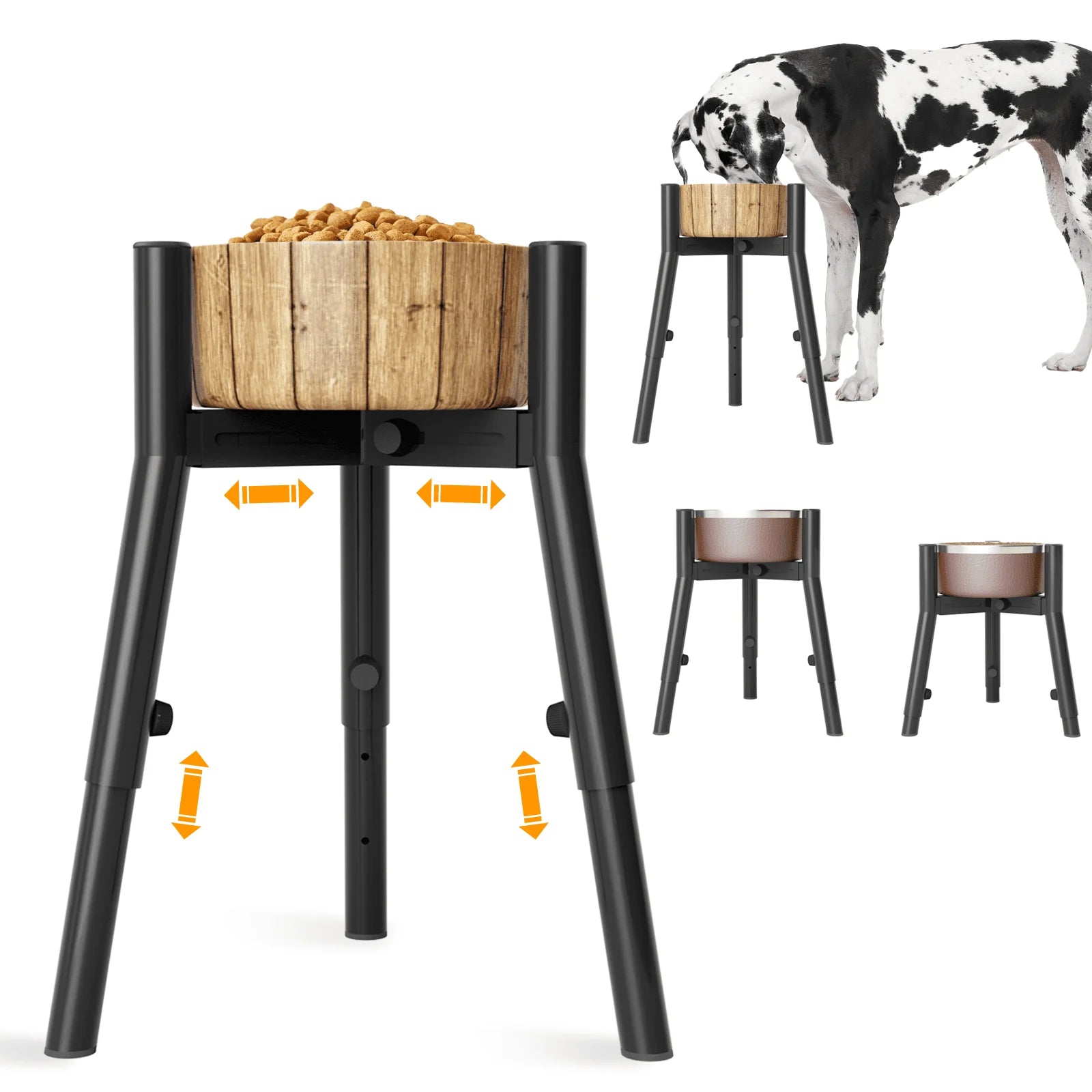 Elevated Dog Bowl Stand — Adjustable Height Feeder