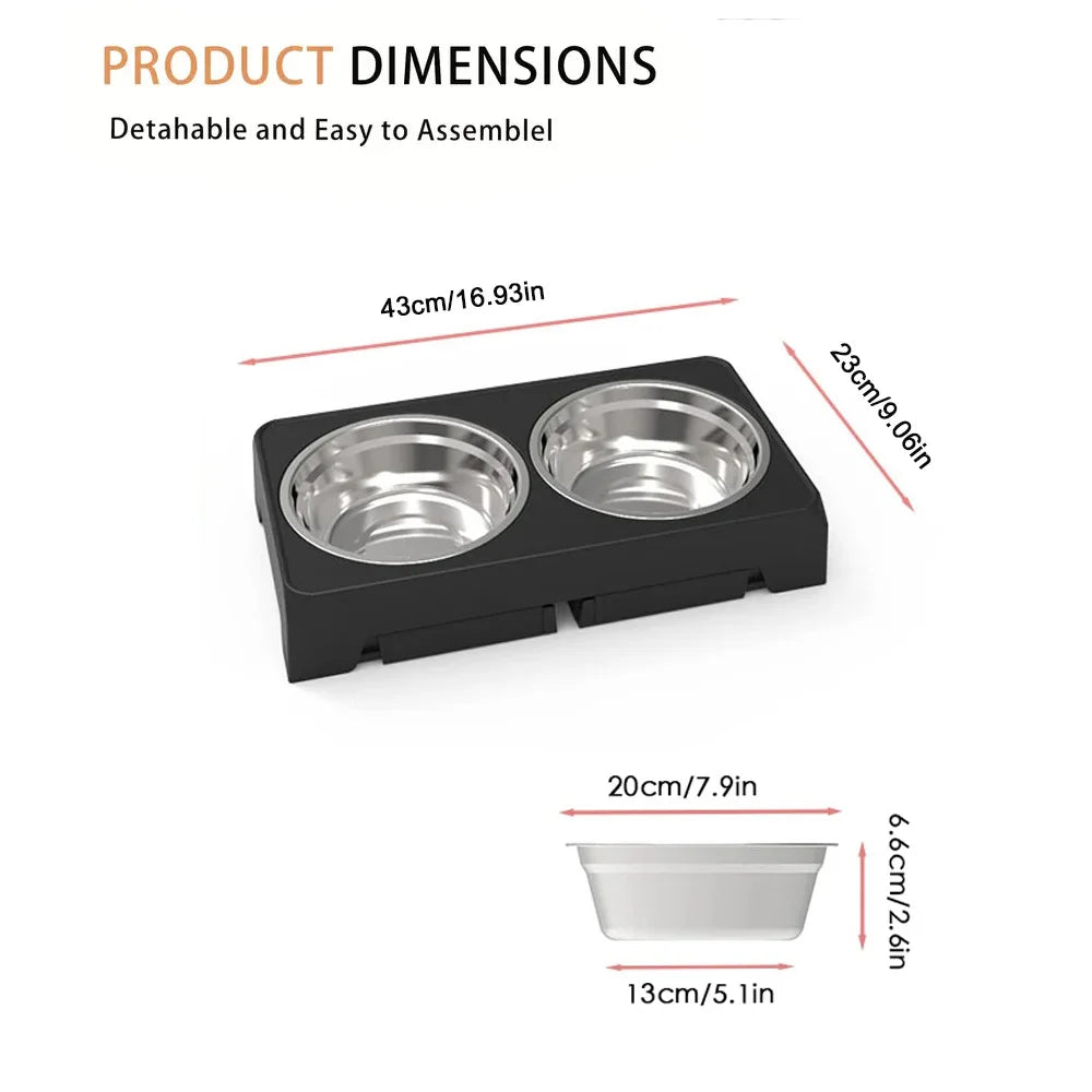Elevated Dog Bowl Stand — Adjustable Height Feeder