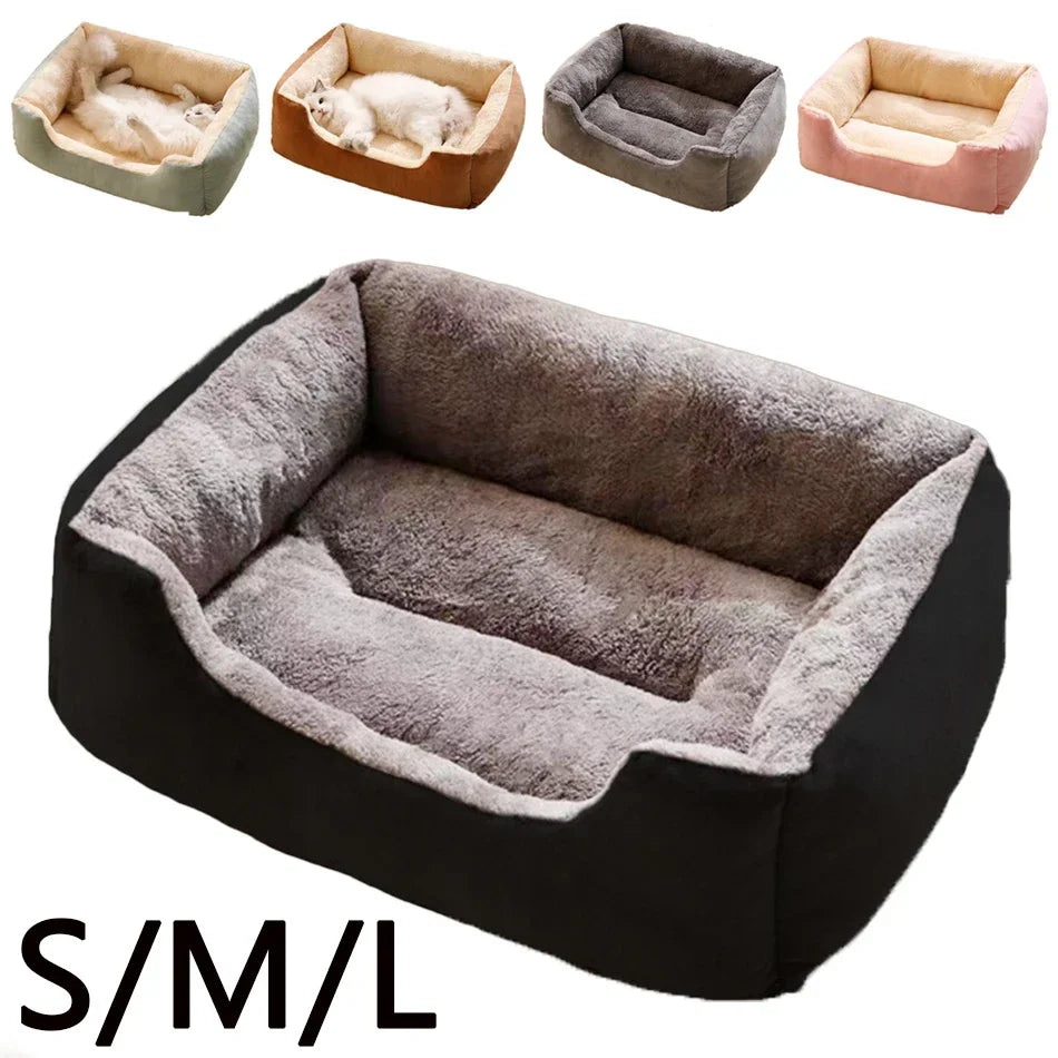 Plush Pet Bed for Cats & Dogs — Ultra-Soft Washable