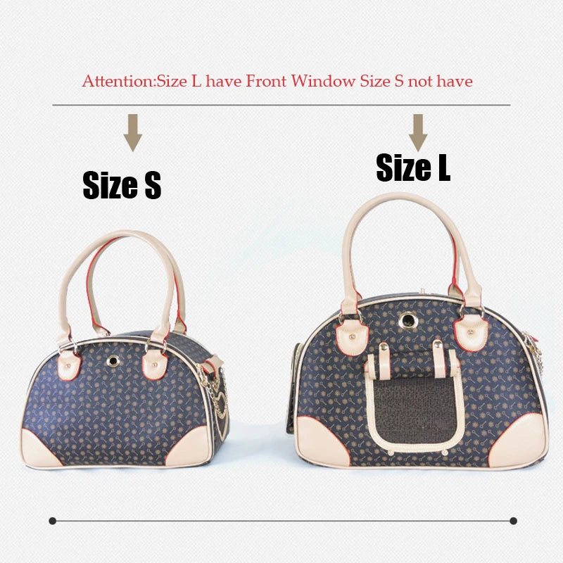 Luxury Pet Travel Tote Bag — Chic Dog & Cat Carrier