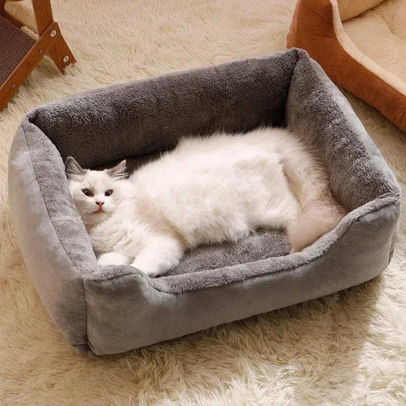 Plush Pet Bed for Cats & Dogs — Ultra-Soft Washable