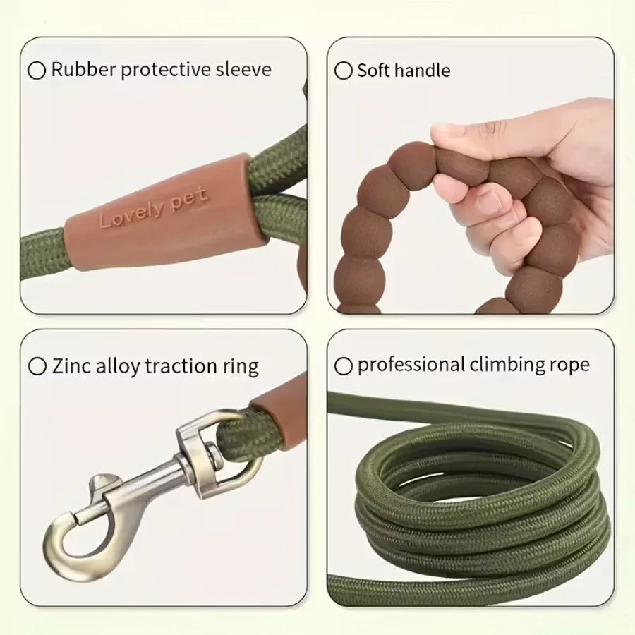Durable Dog Leash — Ergonomic Handle for Safe Walks