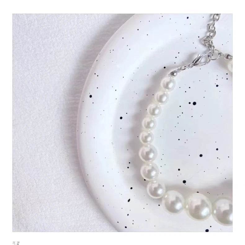 Luxury Pearl & Crystal Pet Collar — Elegant Dog & Cat