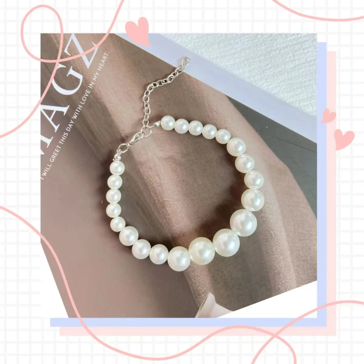 Luxury Pearl & Crystal Pet Collar — Elegant Dog & Cat