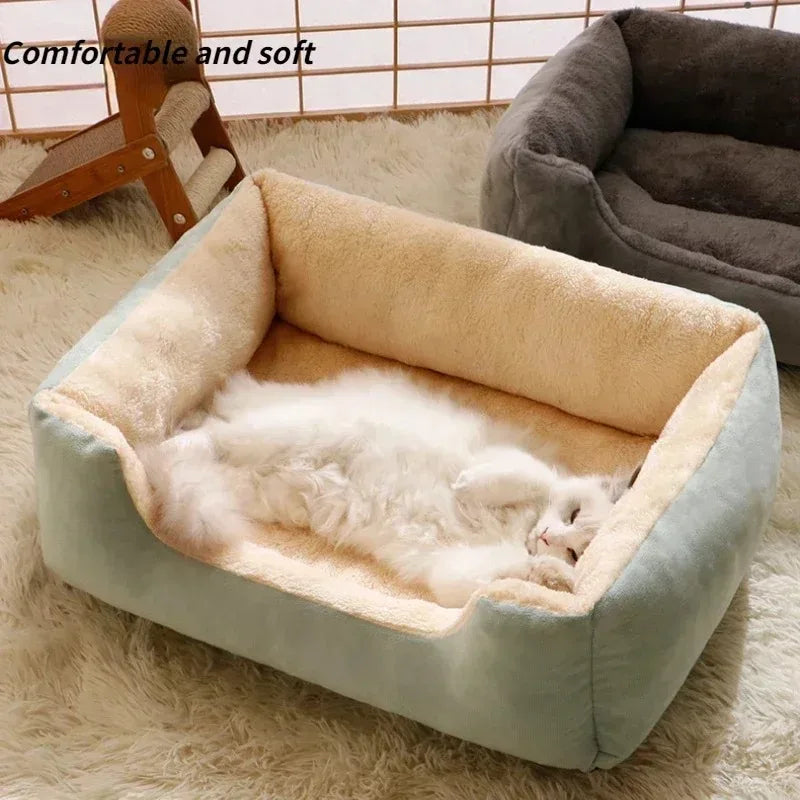 Plush Pet Bed for Cats & Dogs — Ultra-Soft Washable