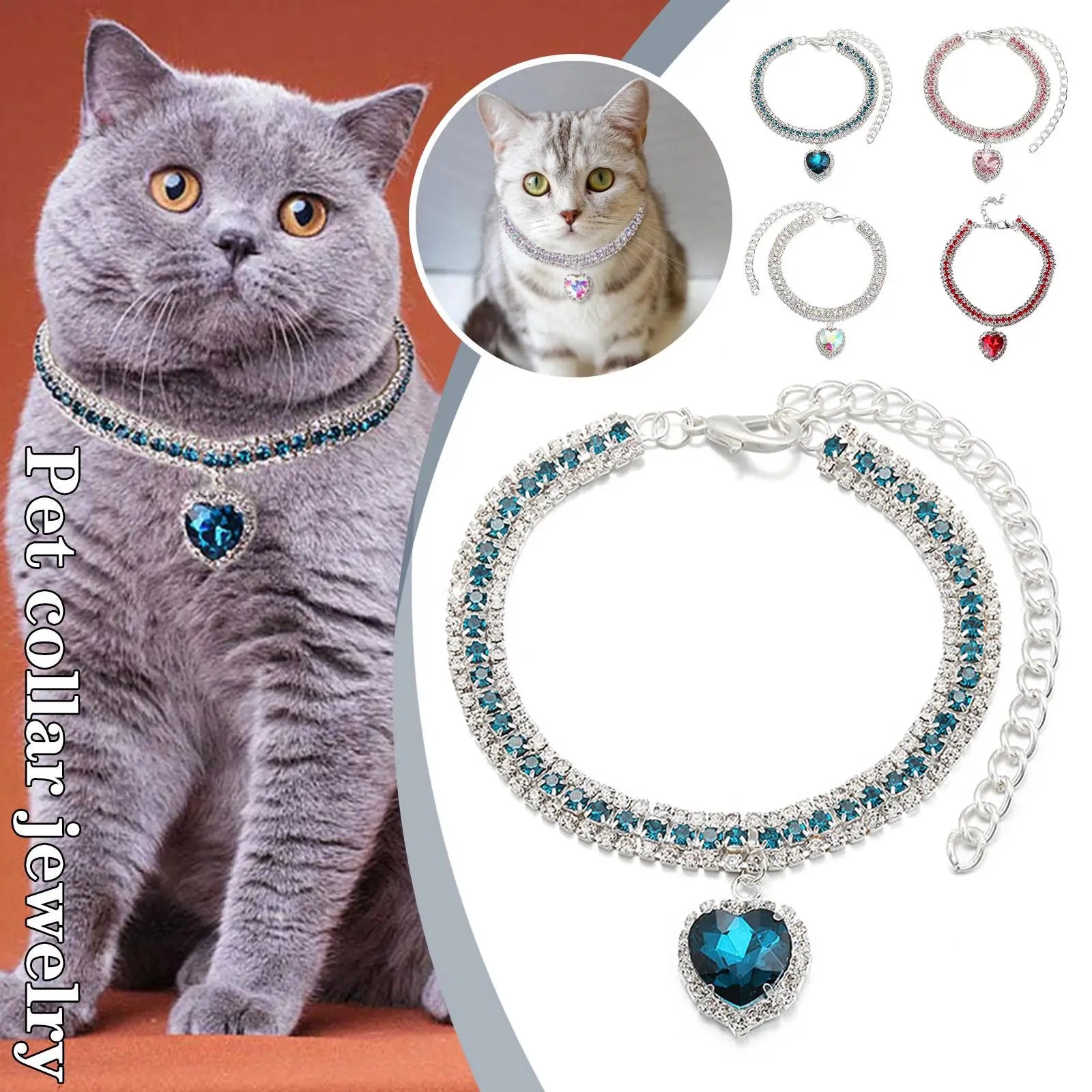 Luxury Pearl & Crystal Pet Collar — Elegant Dog & Cat