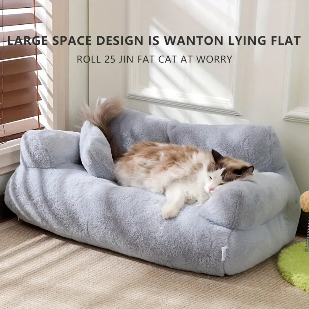 Plush Pet Bed for Cats & Dogs — Ultra-Soft Washable