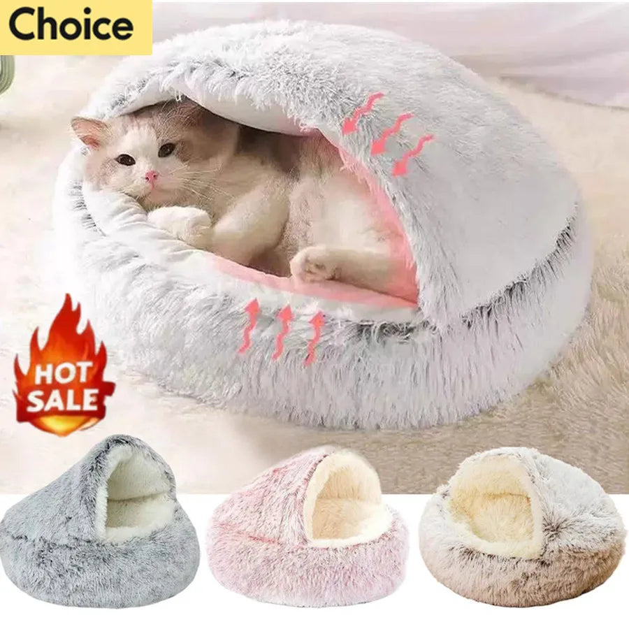 Plush Pet Bed for Cats & Dogs — Ultra-Soft Washable