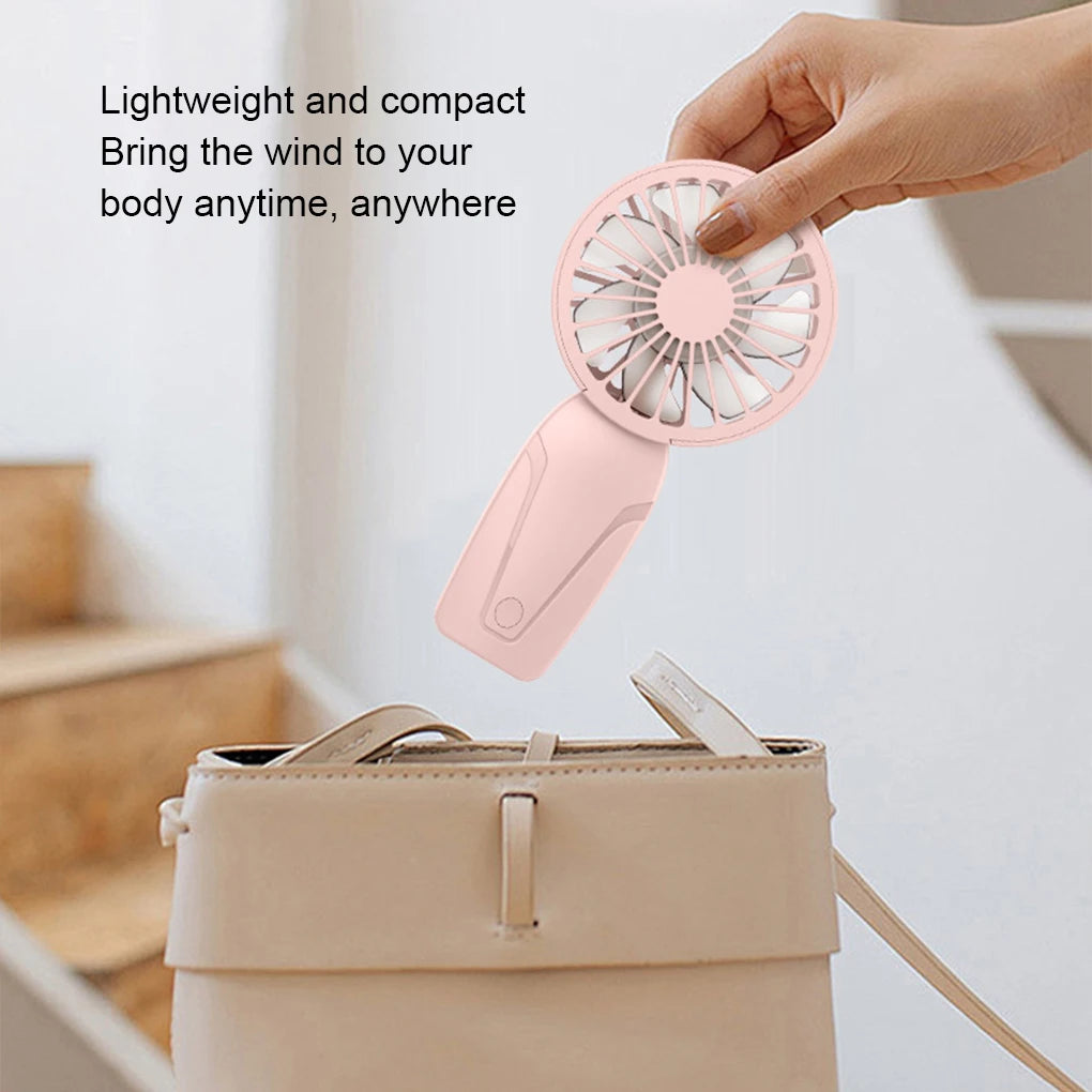 Portable Handheld Mini Fan — USB Rechargeable Silent