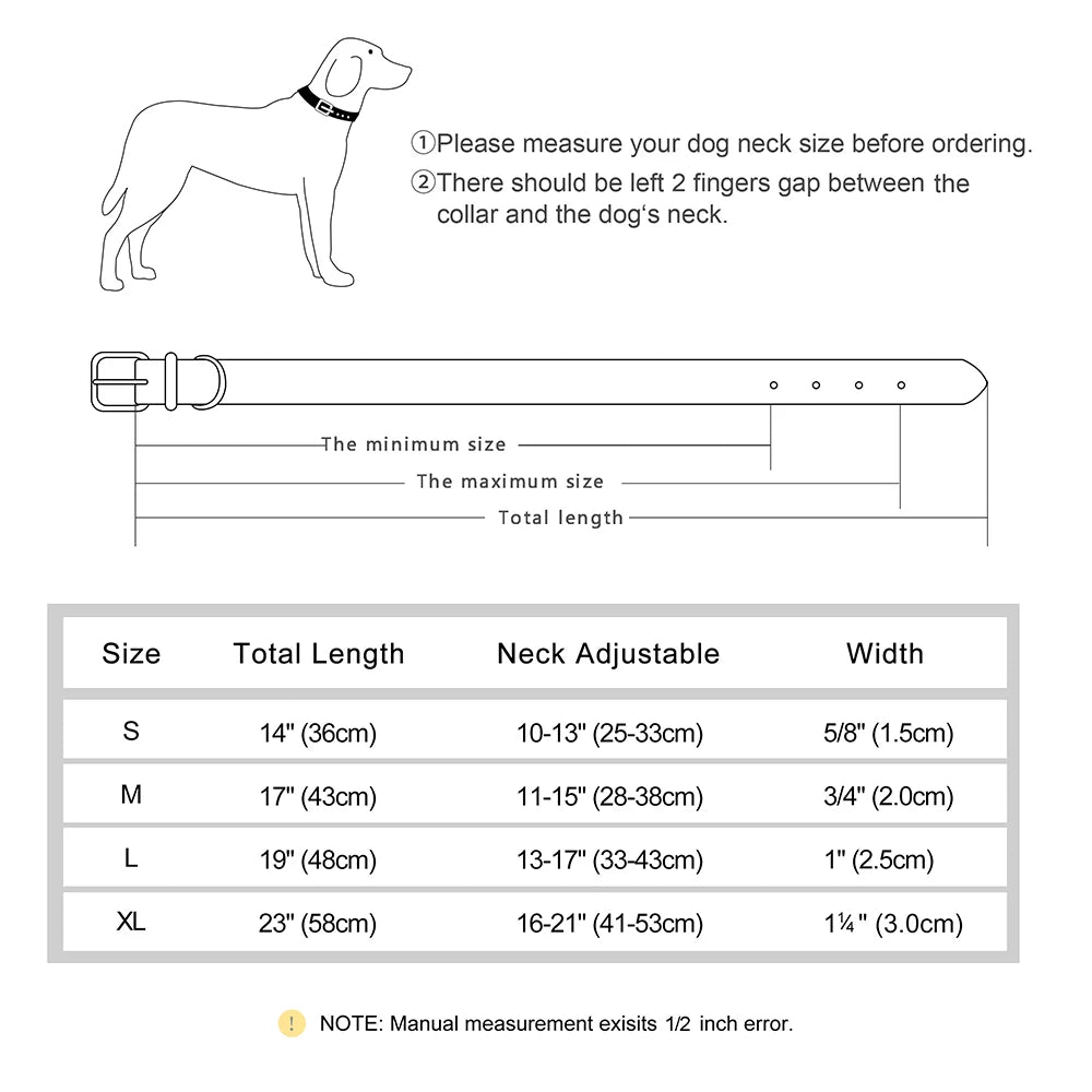 Genuine Leather Dog Collar — Durable & Stylish