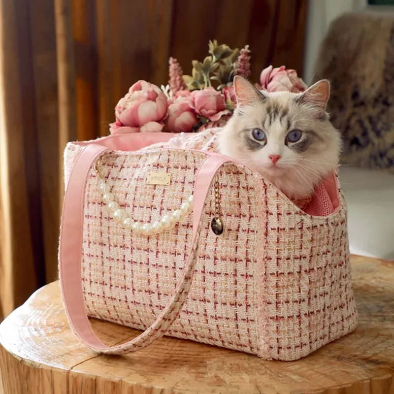 Luxury Pet Carrier Bag — Stylish Travel Tote