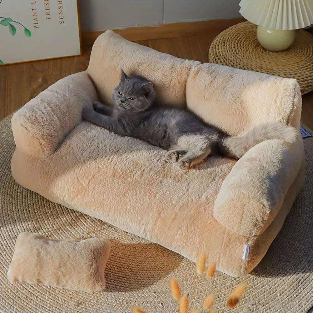 Plush Pet Bed for Cats & Dogs — Ultra-Soft Washable