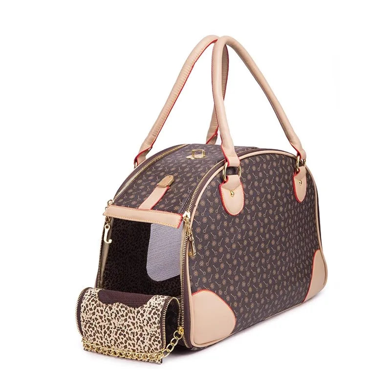 Luxury Pet Travel Tote Bag — Chic Dog & Cat Carrier