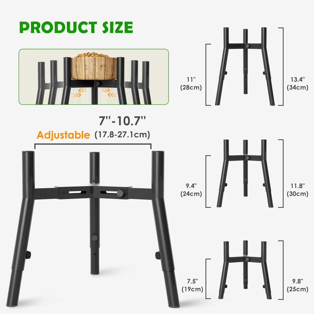 Elevated Dog Bowl Stand — Adjustable Height Feeder