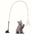 Interactive Cat Toy — Feather Wand & Suction Cup