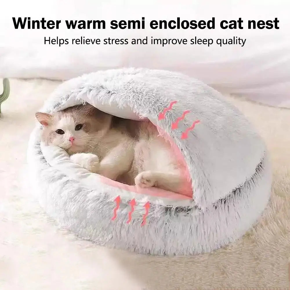Plush Pet Bed for Cats & Dogs — Ultra-Soft Washable