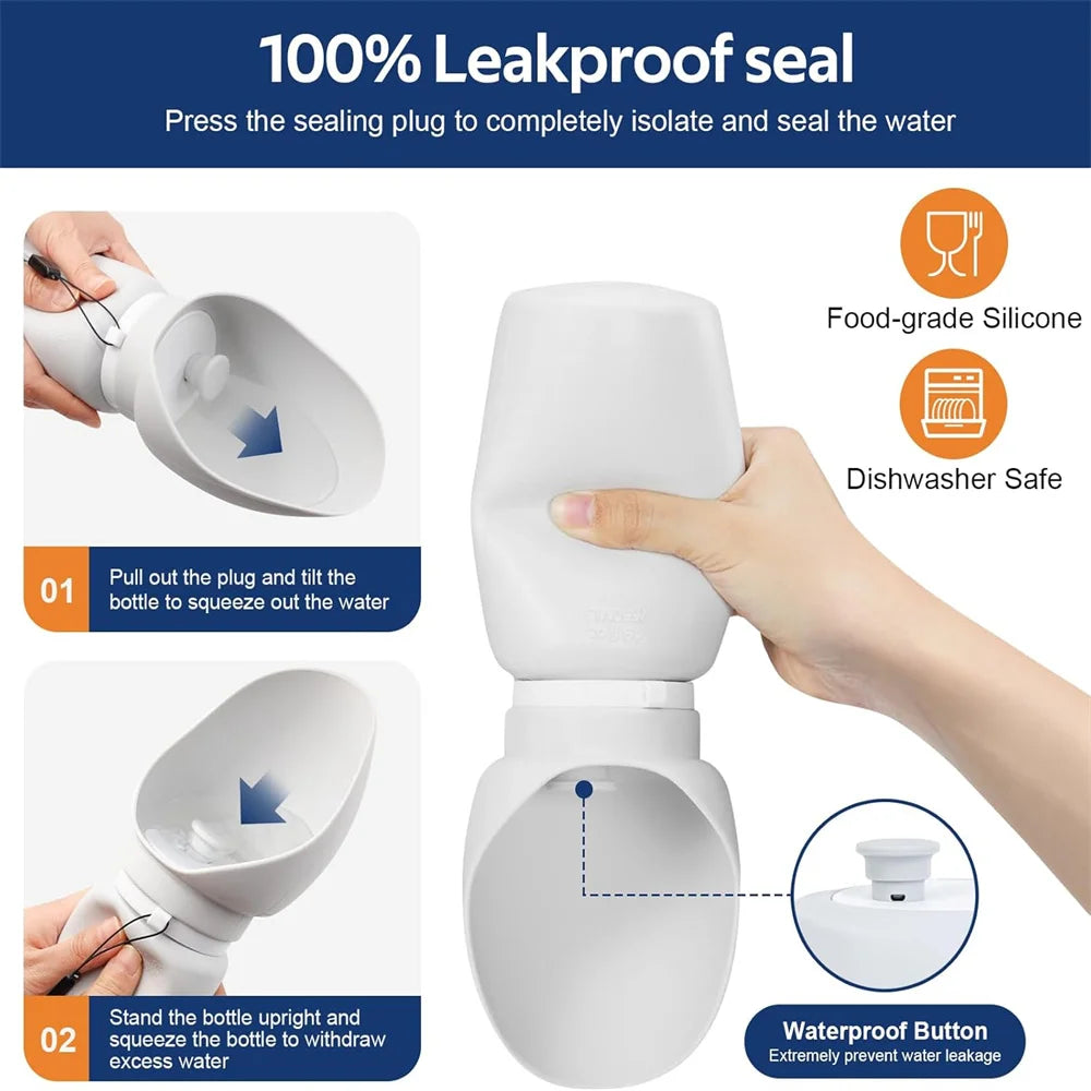 Portable Dog Water Bottle — Leak-Proof Travel Dispenser