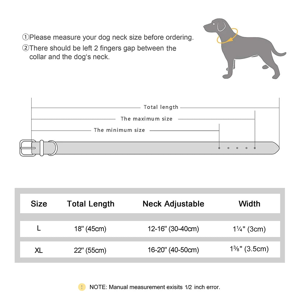 Genuine Leather Dog Collar — Durable & Stylish