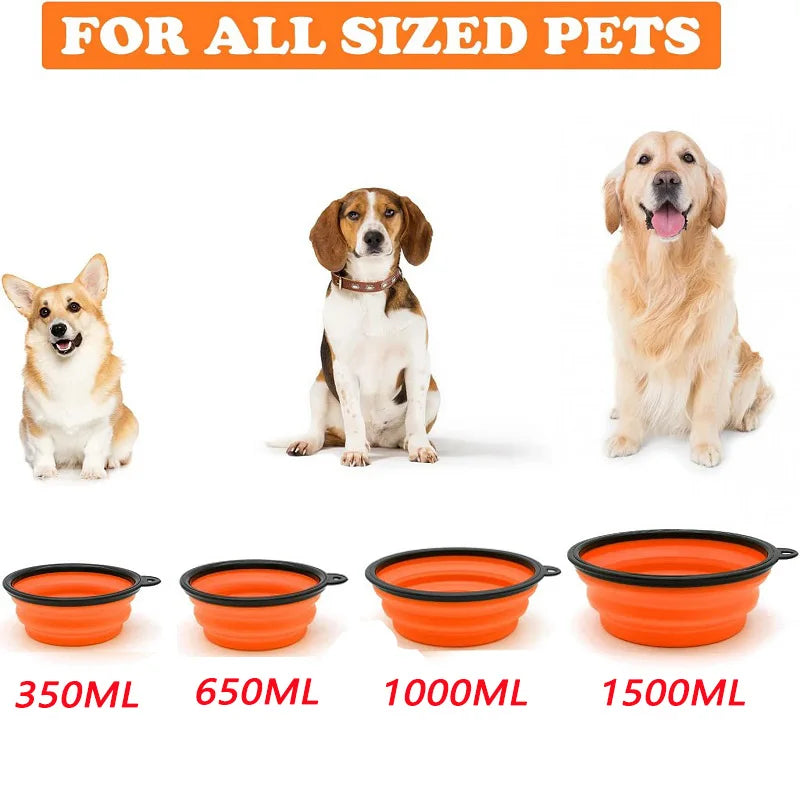 Collapsible Dog Bowl — Portable Travel Pet Feeder