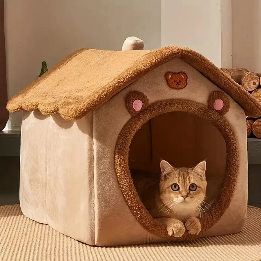Plush Pet Bed for Cats & Dogs — Ultra-Soft Washable