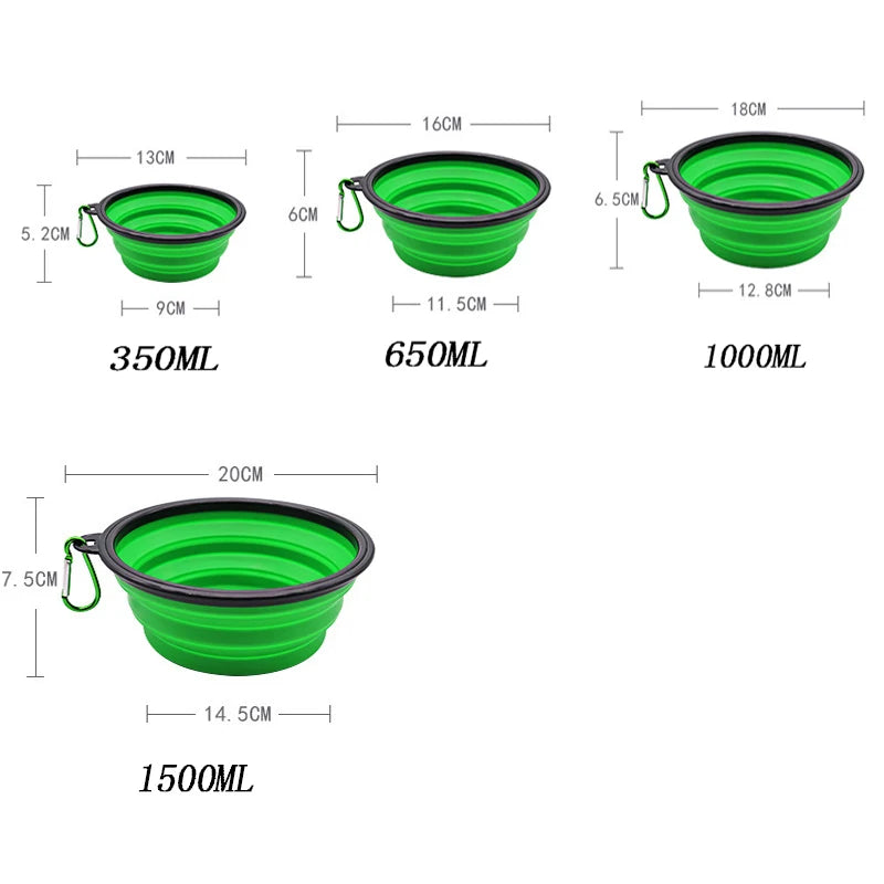 Collapsible Dog Bowl — Portable Travel Pet Feeder