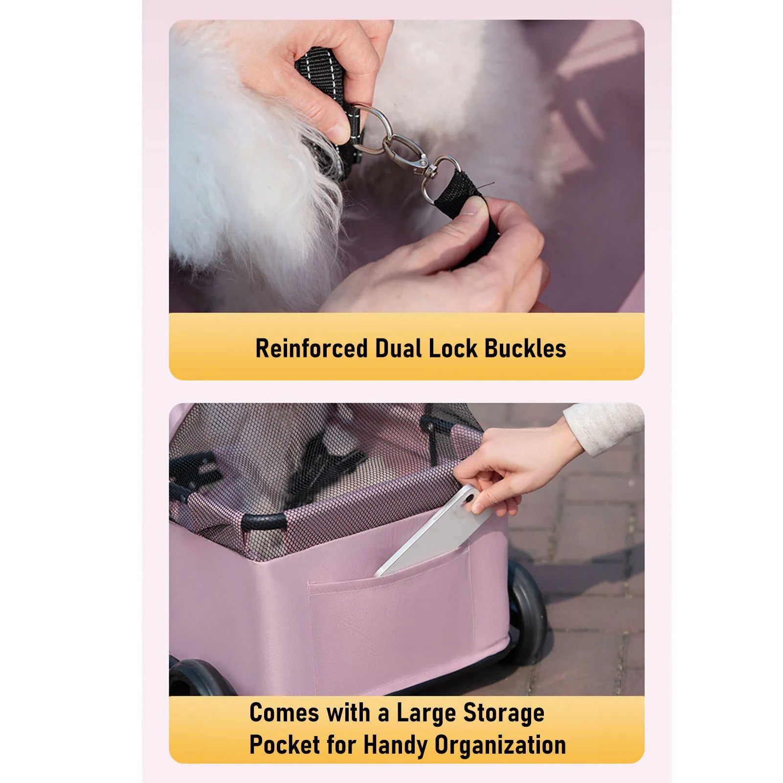 Foldable Pet Stroller — Comfortable Dog & Cat Pram