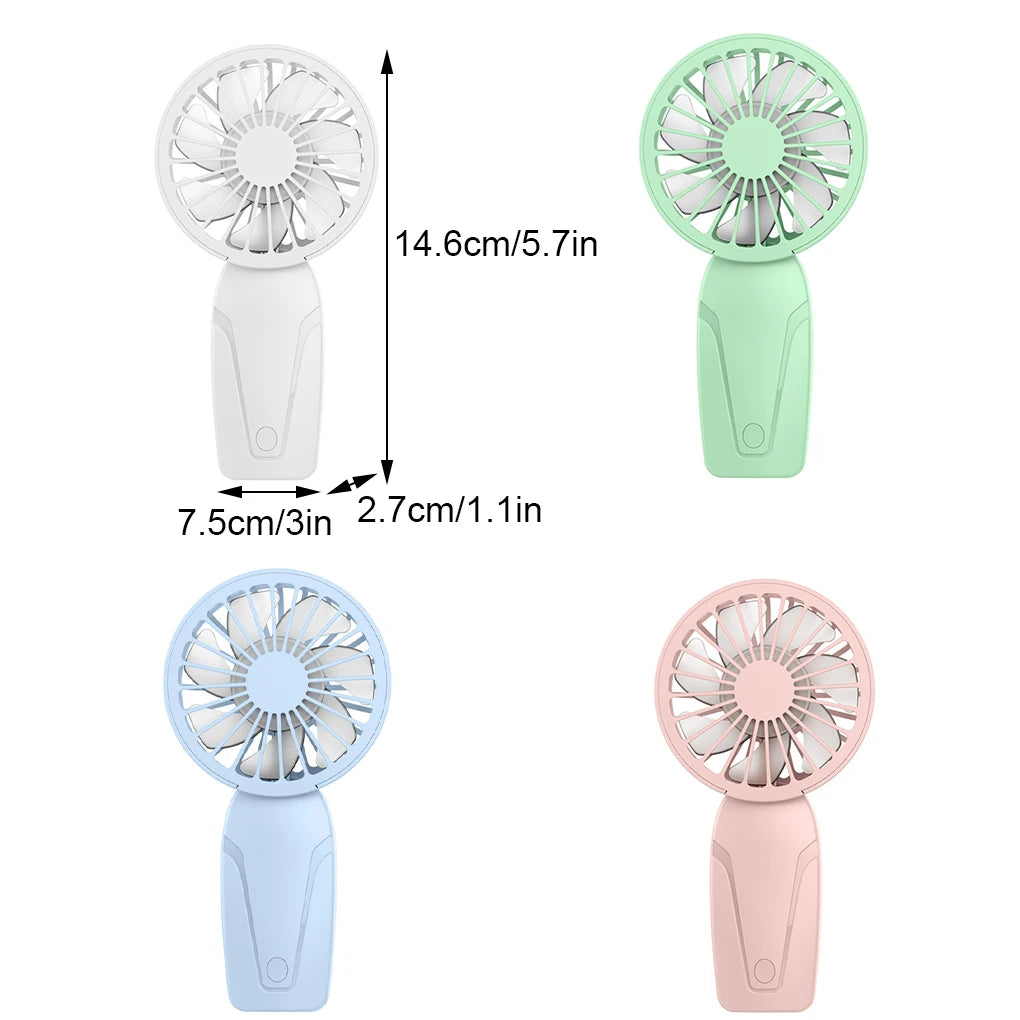 Portable Handheld Mini Fan — USB Rechargeable Silent