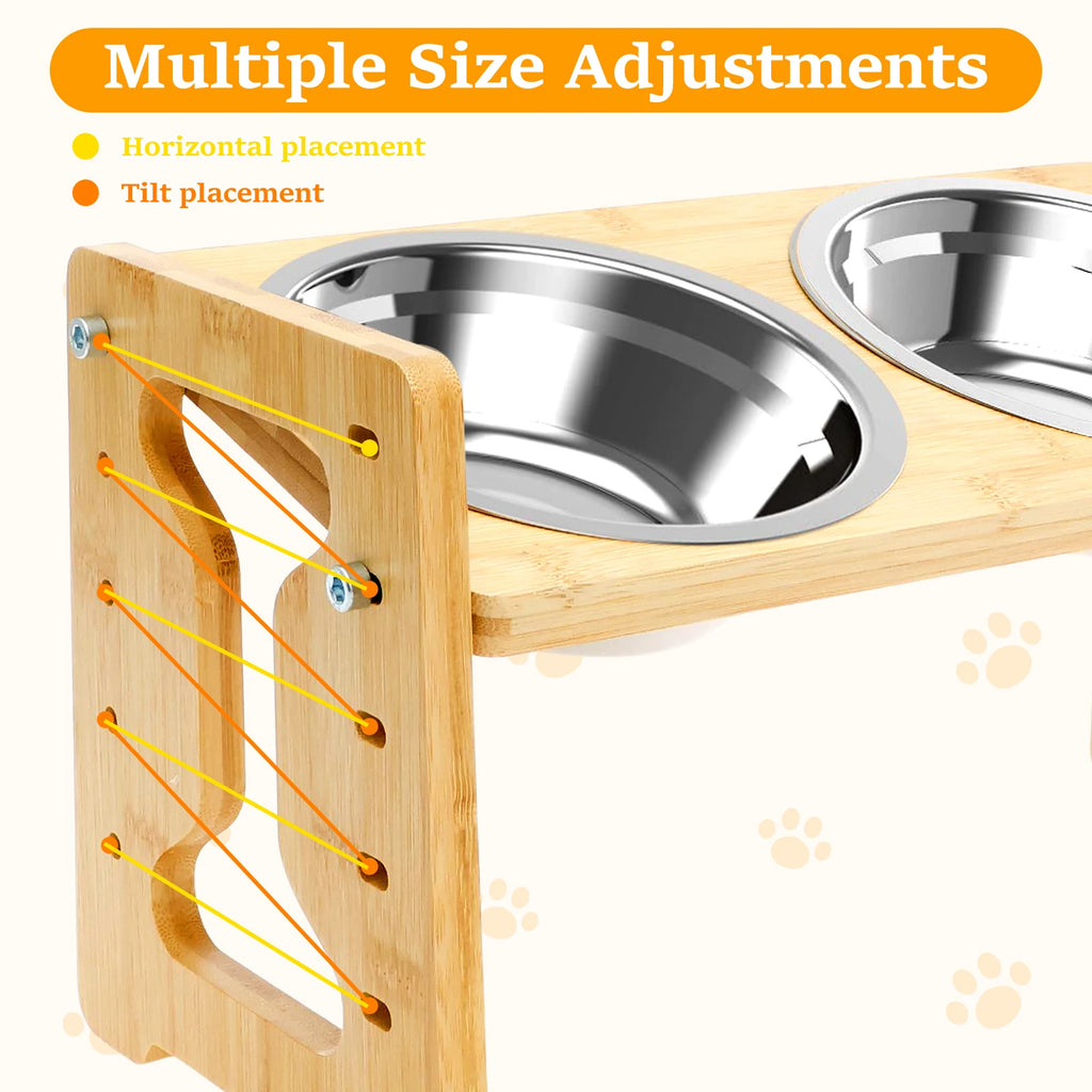 Elevated Dog Bowl Stand — Adjustable Height Feeder
