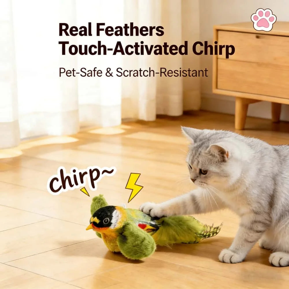 Interactive Cat Toy — Feather Wand & Suction Cup