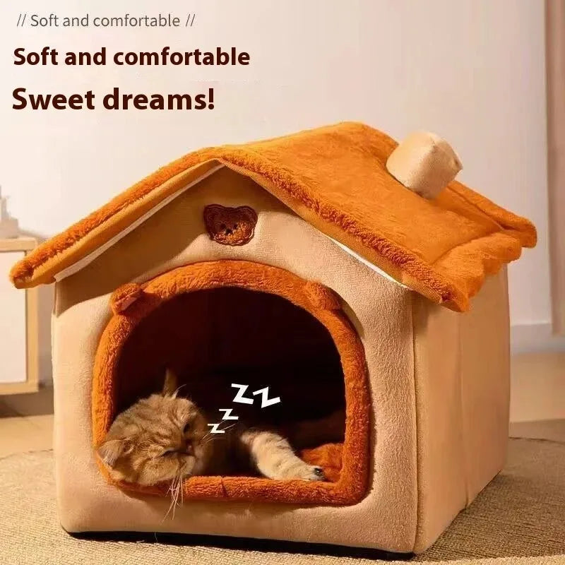 Plush Pet Bed for Cats & Dogs — Ultra-Soft Washable