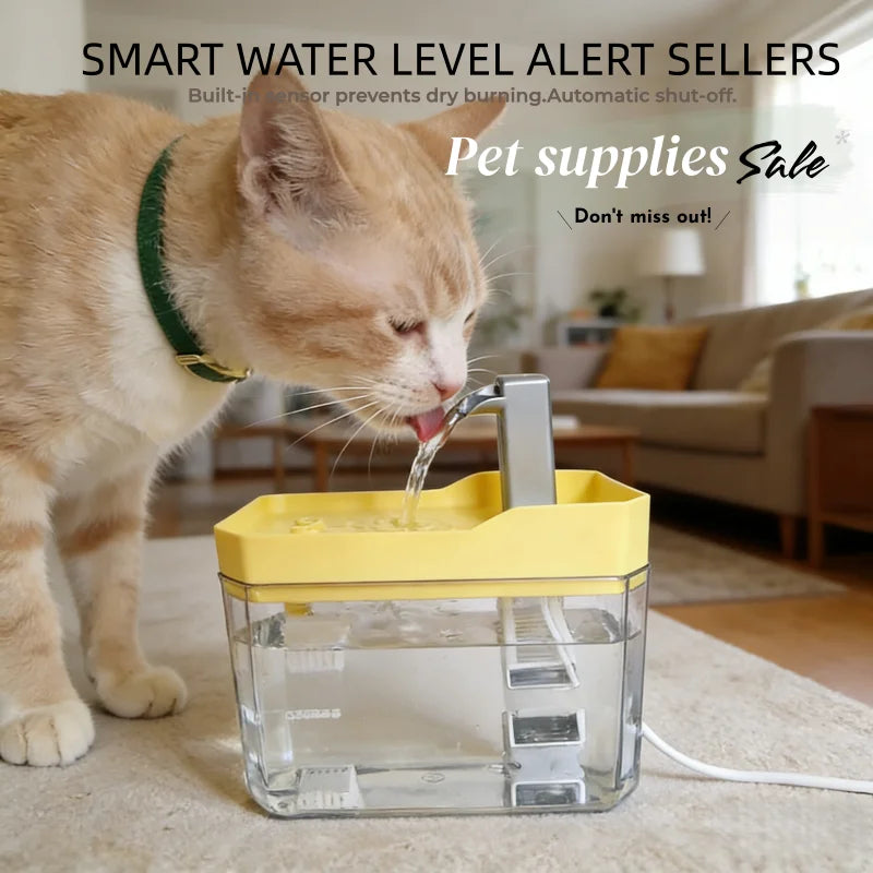 Automatic Pet Water Fountain — USB Filtered Dispenser
