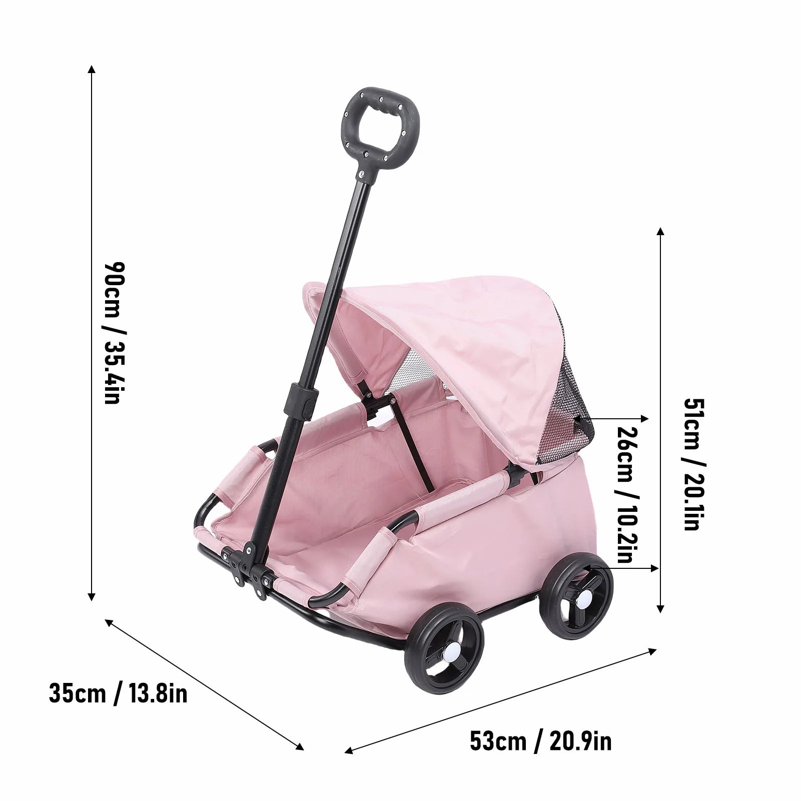 Foldable Pet Stroller — Comfortable Dog & Cat Pram
