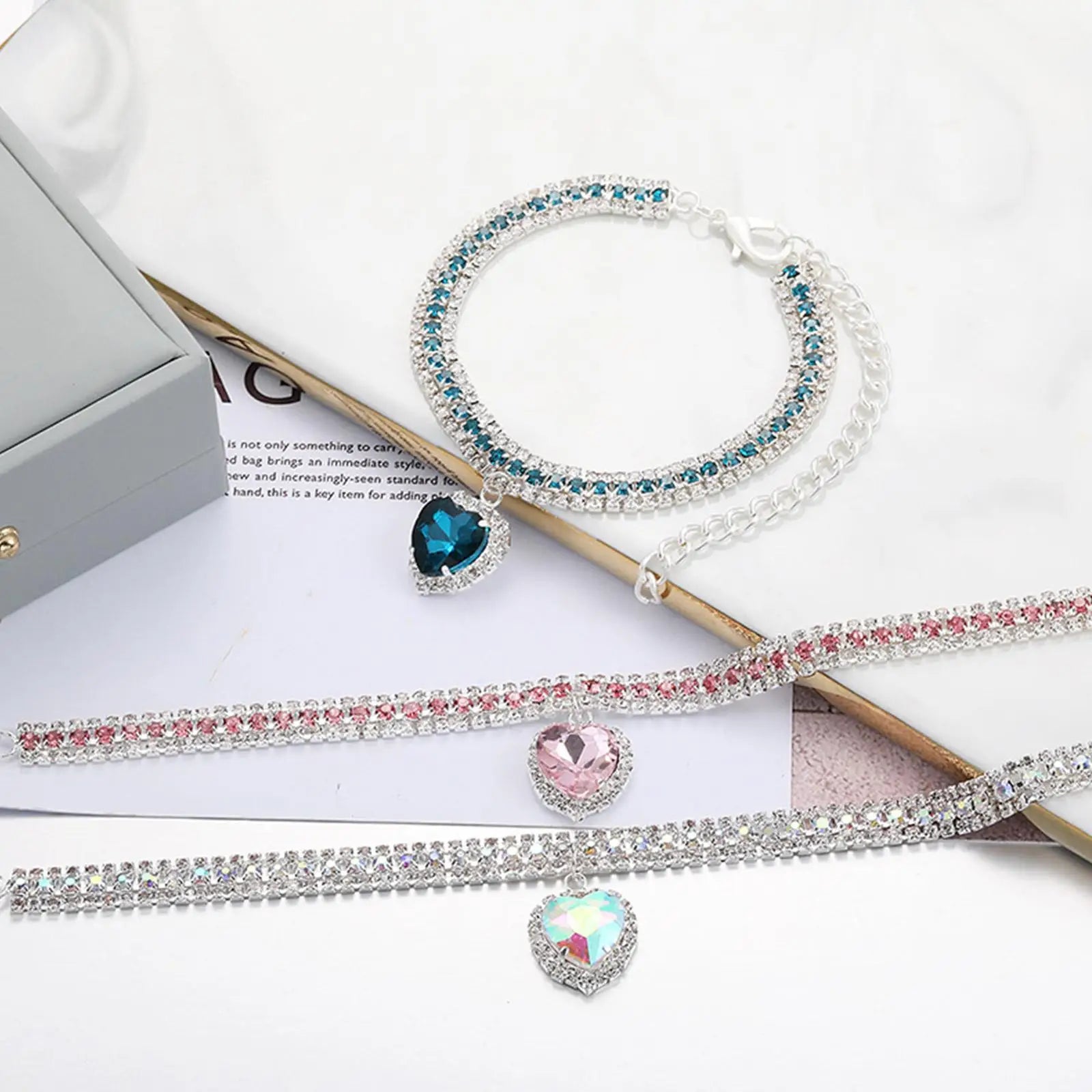 Luxury Pearl & Crystal Pet Collar — Elegant Dog & Cat
