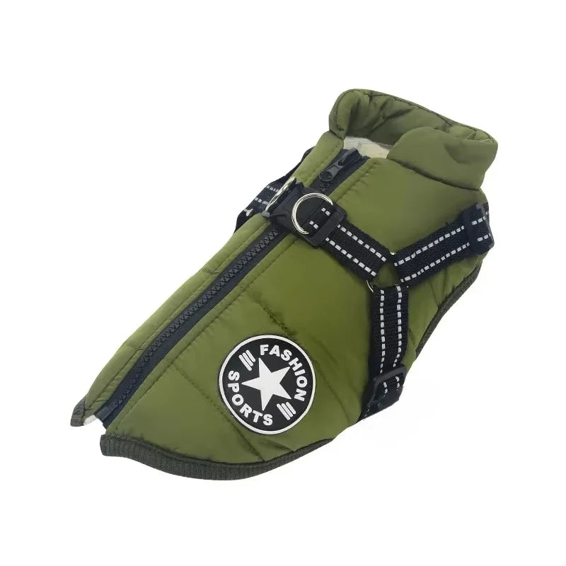 Large Dog Winter Jacket — Warm Waterproof Coat