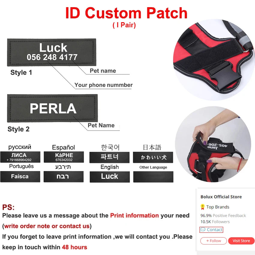 Adjustable Dog Harness — No-Pull Breathable & Reflective