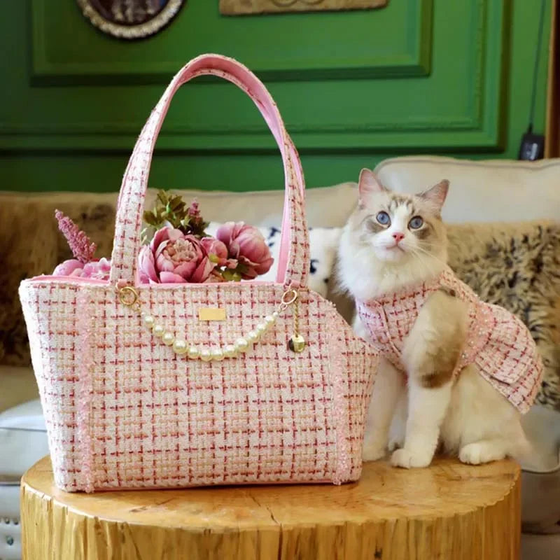 Luxury Pet Carrier Bag — Stylish Travel Tote