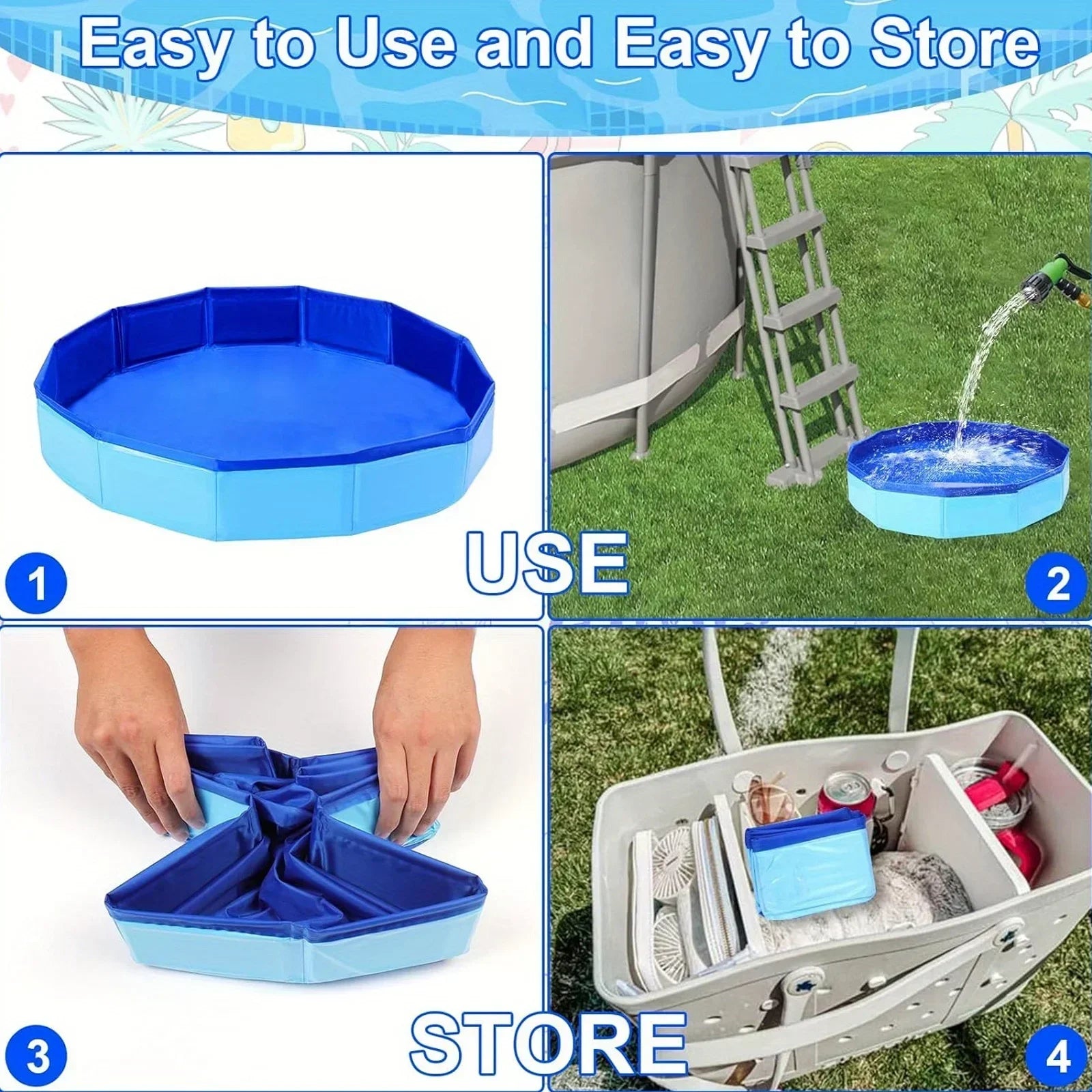 Inflatable Dog Pool — Summer Splash Pad for Pets