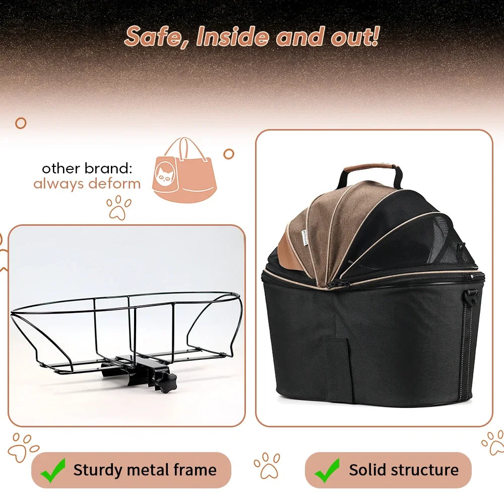 Bike Basket for Dogs & Cats — Secure Padded Carrier